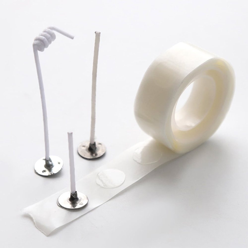 Adhesive Dot Wick - 100 Dots/Roll Candle Wick Stickers 13mm
