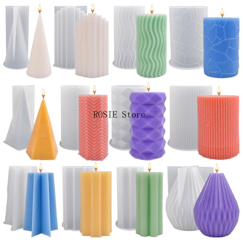 Candle Making For Beginners - Cylinder Silicone Candle Mold DIY Stripe