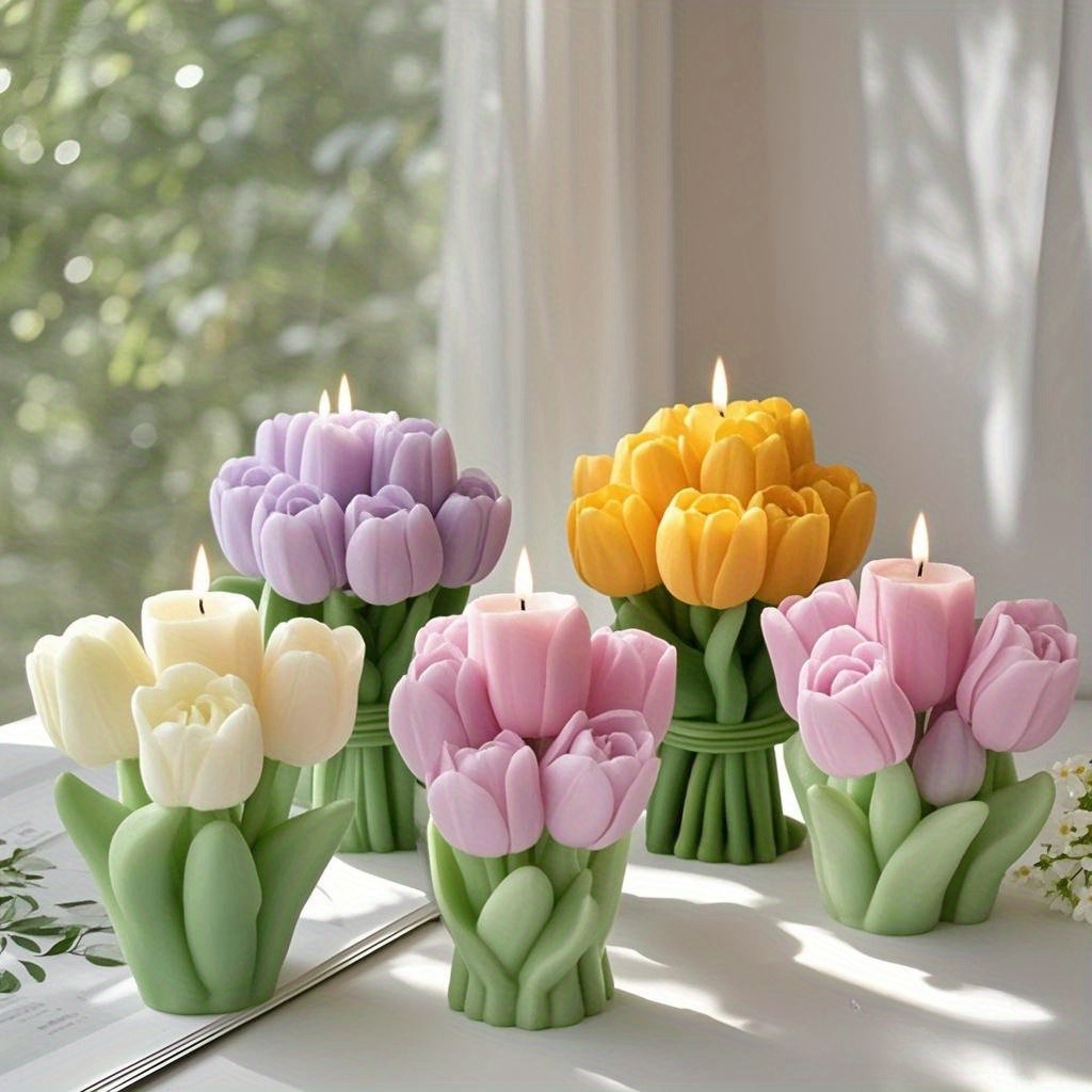 Candle Making For Beginners - 3D Tulip Bouquet Silicone Candle Molds