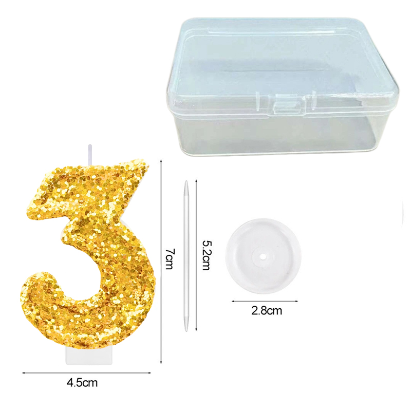 Digital Birthday Candle Gold C - Candle Making Things 评论和价格