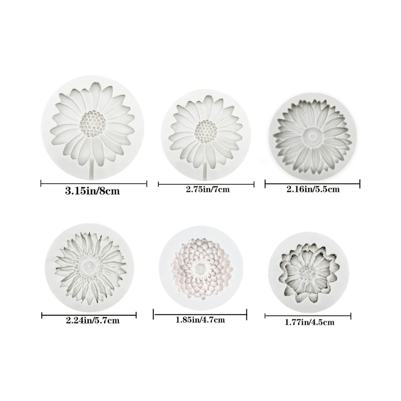 6 Pieces，Sunflower Daisy Silic - Candle Making Things 评论和价格