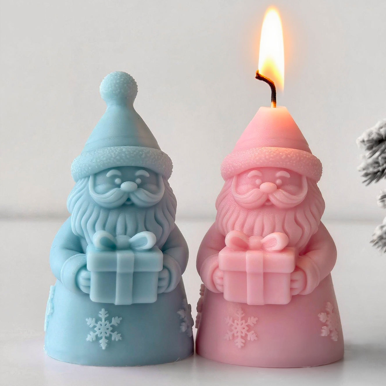 Santa Claus Gift Box Silicone  - Soy Wax Pillar Blend 评论和价格