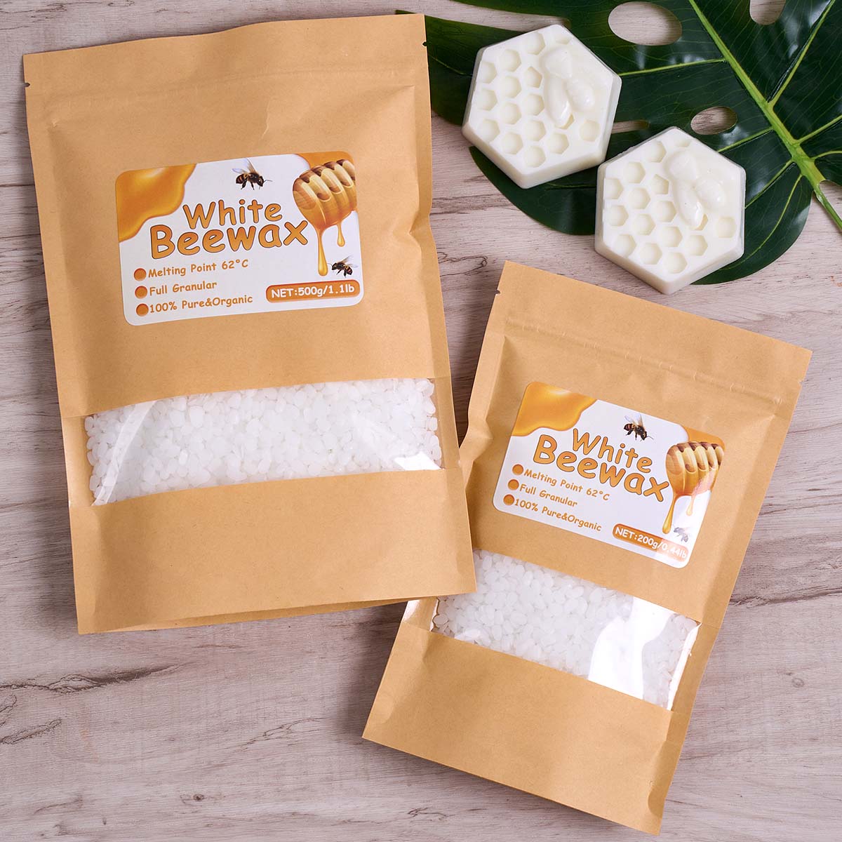 1000g White Beeswax DIY Candle - Soy Wax Pillar Blend 评论和价格