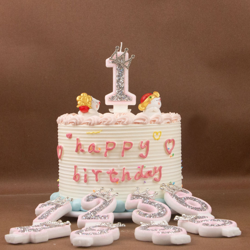 Digital Candles 0-9 Pink Silve - Candle Making Things 评论和价格