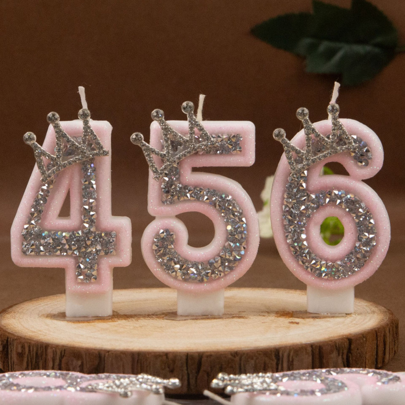 Digital Candles 0-9 Pink Silve - Candle Making Things 评论和价格