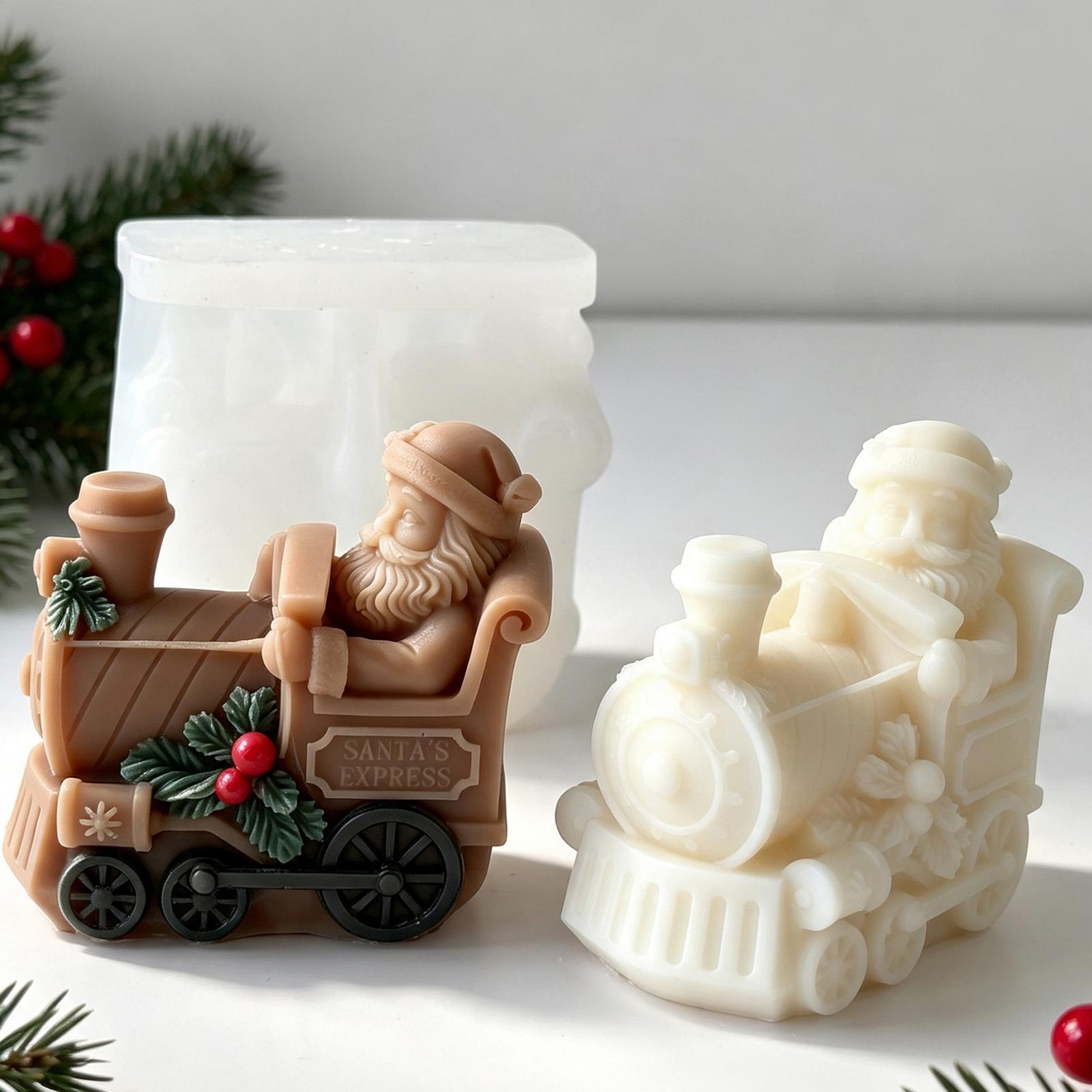 Christmas Candle Mold Train Sh - Candle Making For Beginners 评论和价格