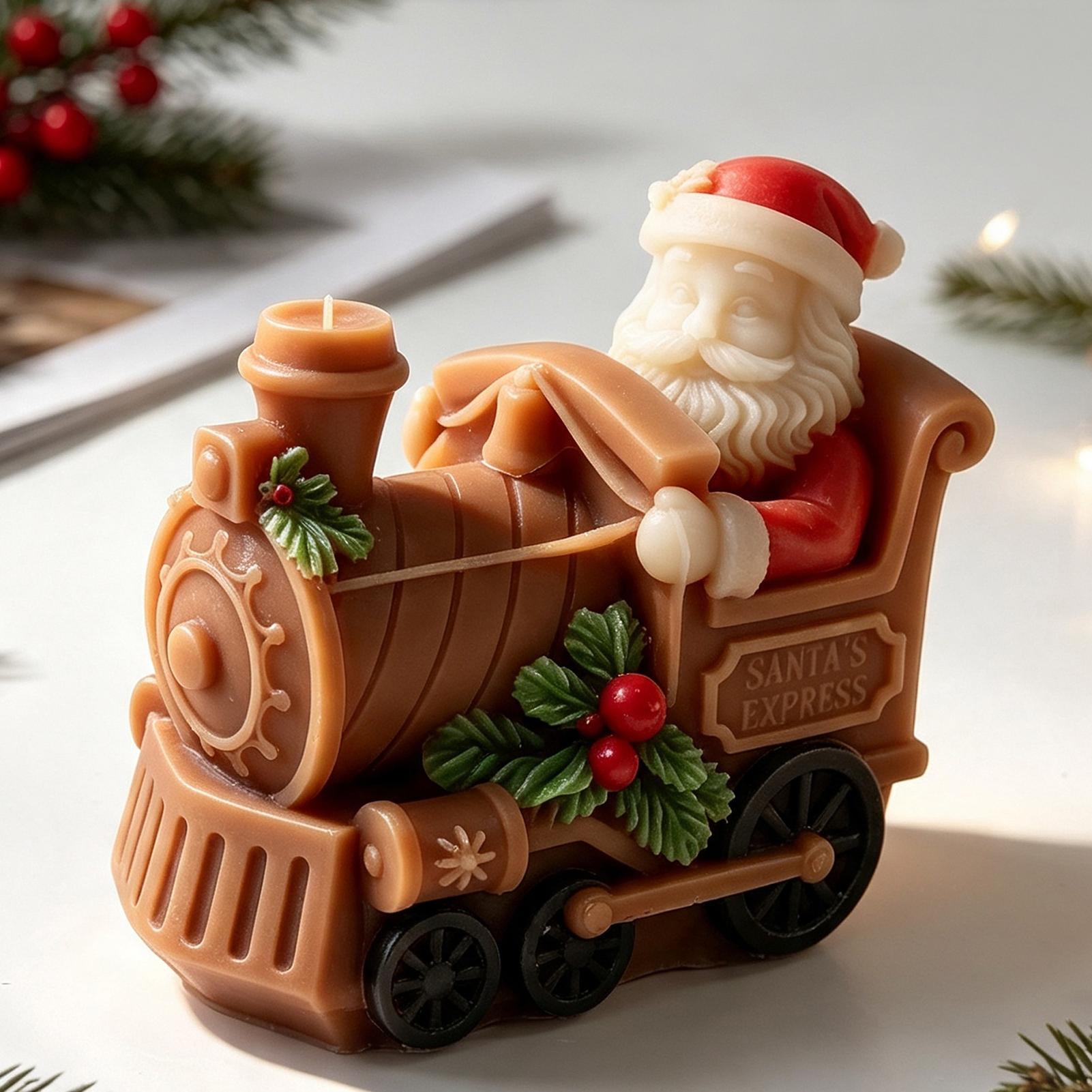 Christmas Candle Mold Train Sh - Candle Making For Beginners 评论和价格