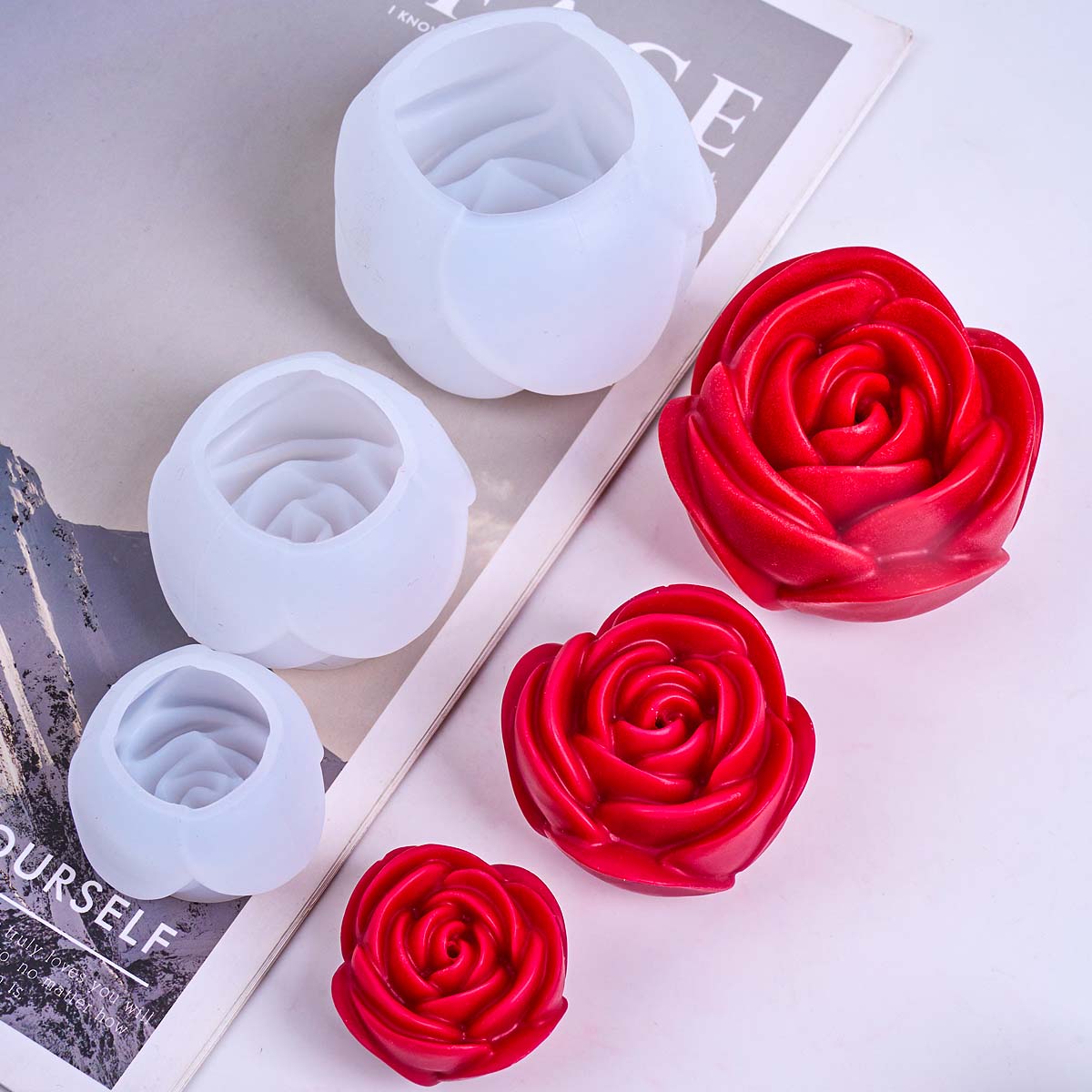 3D Flower Shape Silicone Candl - Candle Making For Beginners 评论和价格