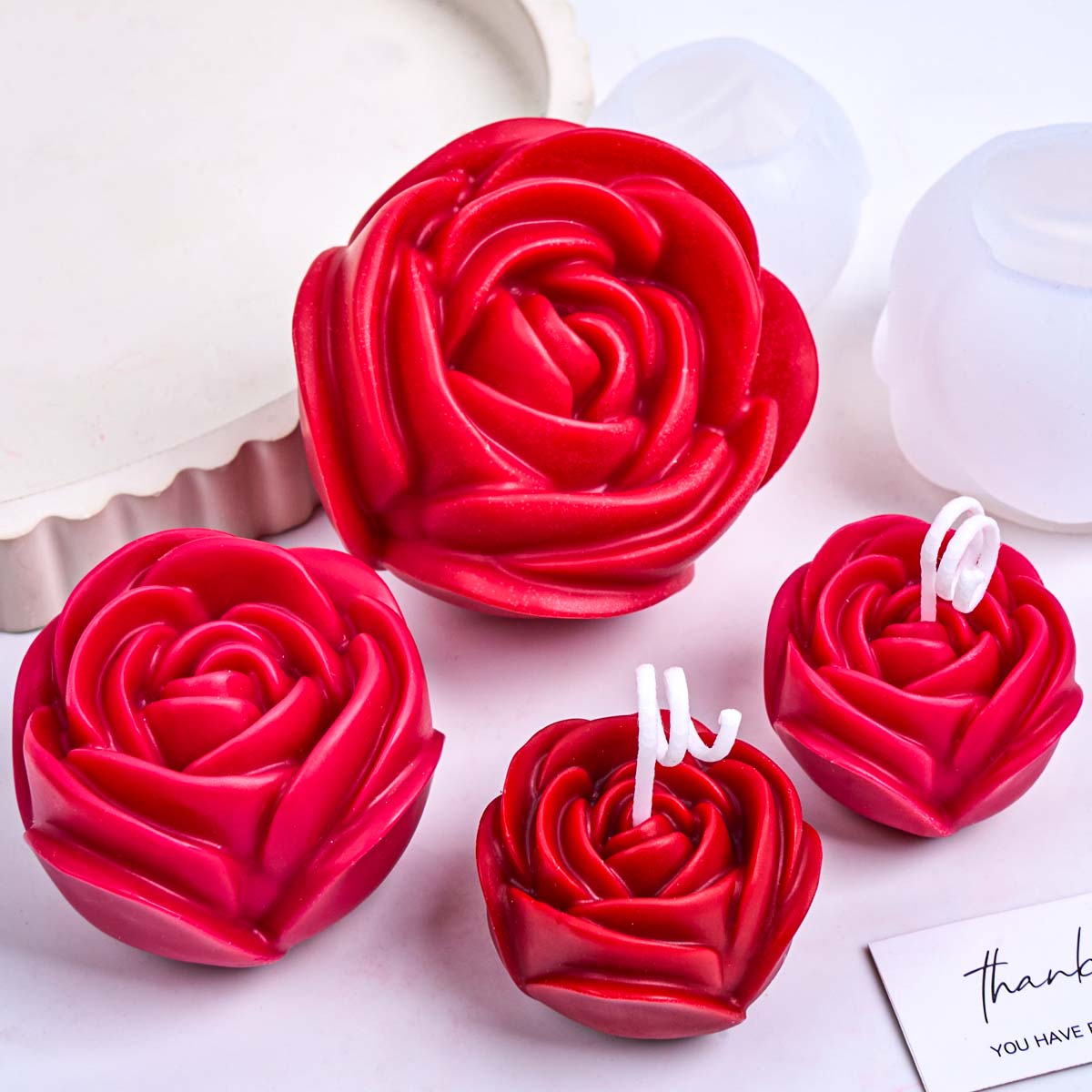 3D Flower Shape Silicone Candl - Candle Making For Beginners 评论和价格