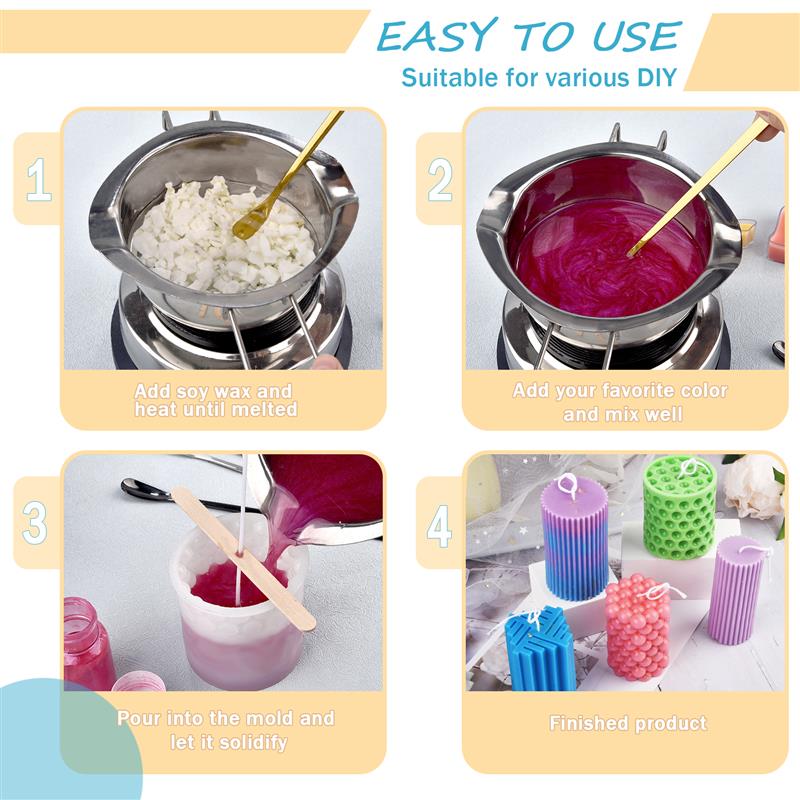 100/500g/1kg Pure Soy Wax Para - Soy Wax Pillar Blend 评论和价格