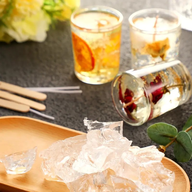 Transparent Crystal Wax, Jelly - Soy Wax Pillar Blend 评论和价格